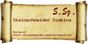 Steinschneider Szabina névjegykártya